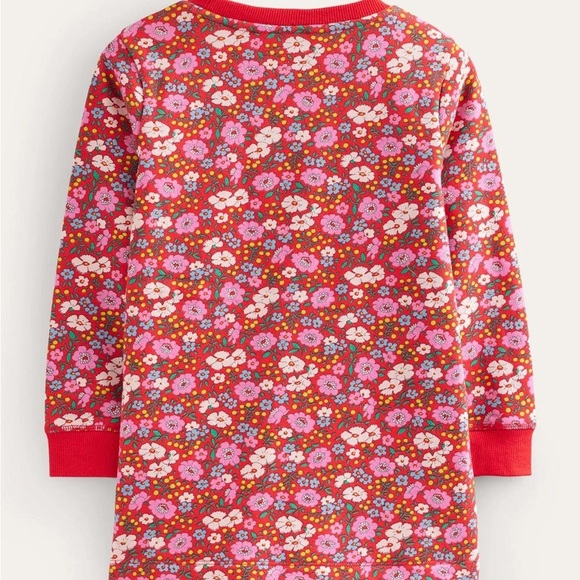 Mini Boden Red Floral Santa Dress - Picture 5 of 5